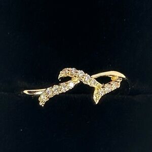 Gold Tone CZ Pave Ring – Hypoallergenic, Multiple Sizes